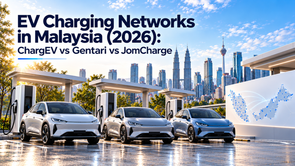 EV Charging Networks in Malaysia comparison of ChargEV, Gentari and JomCharge